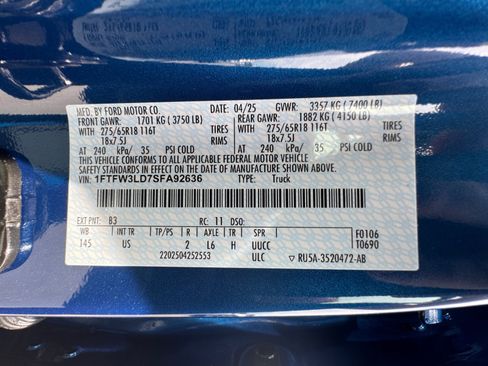 New 2025 Ford F150 XLT w/ Equipment Group 302A MID image 34