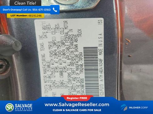 Used 2012 Toyota Tacoma 4x4 Regular Cab image 16