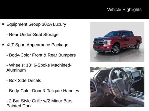 Used 2018 Ford F150 XLT w/ Equipment Group 302A Luxury image 16