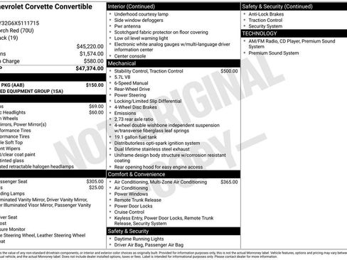 Used 1999 Chevrolet Corvette Convertible w/ Memory Pkg image 11