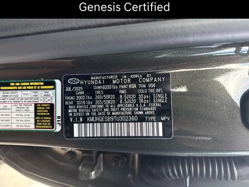 Certified 2026 Genesis GV80 2.5T Select AWD/4WD image 6