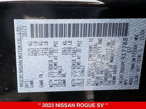 Certified 2023 Nissan Rogue SV AWD/4WD image 41
