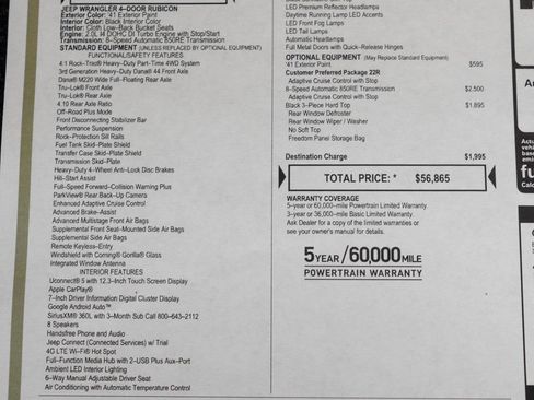 Used 2026 Jeep Wrangler Unlimited Rubicon AWD/4WD image 41