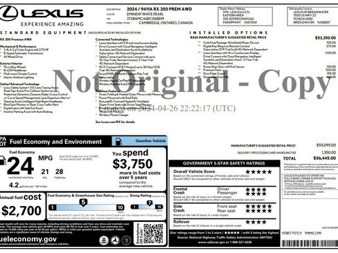 Used 2024 Lexus RX 350 Premium w/ Cold Area Package AWD/4WD image 2