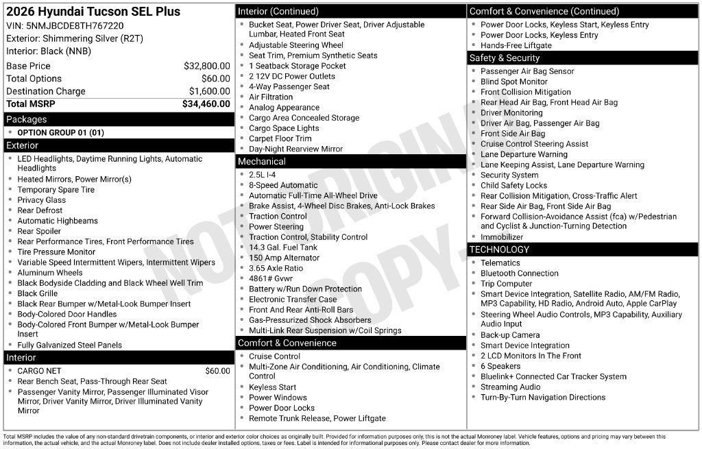 New 2026 Hyundai Tucson SEL Plus AWD/4WD image 27