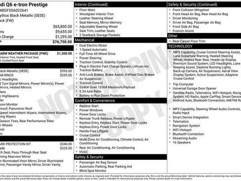 Used 2025 Audi Q6 e-tron Prestige w/ Black Warm Weather Package AWD/4WD image 7