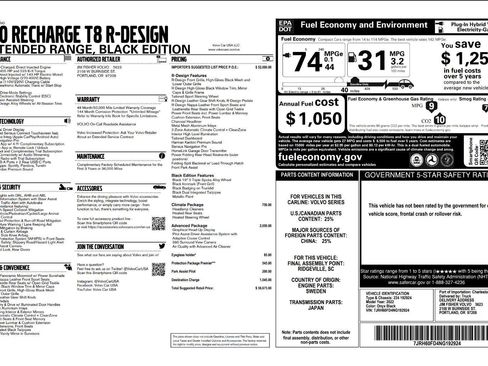 Used 2022 Volvo S60 T8 R-Design w/ Advanced Package image 7