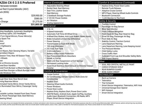 Used 2022 MAZDA CX-5 AWD 2.5 S w/ Preferred Package image 32