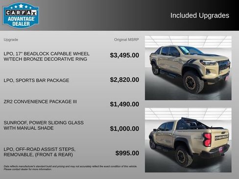 Certified 2024 Chevrolet Colorado ZR2 w/ LPO, Sports Bar Package image 3