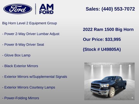 Used 2022 RAM 1500 Big Horn AWD/4WD image 18