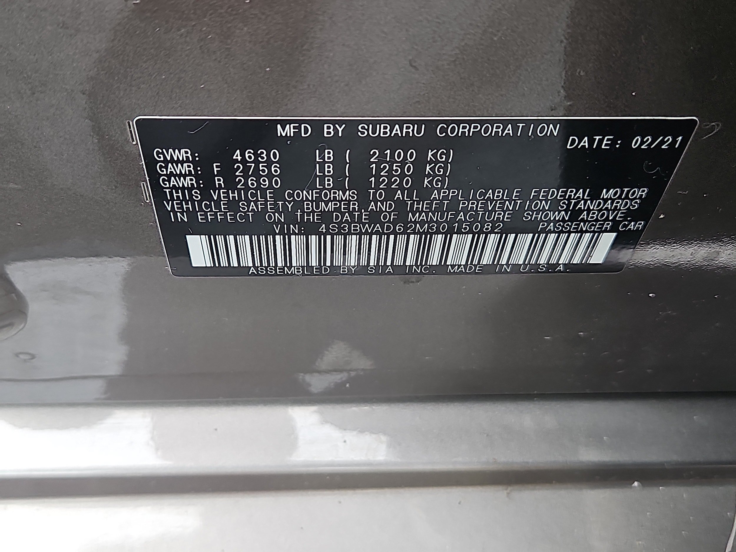 Used 2021 Subaru Legacy Premium AWD/4WD image 7