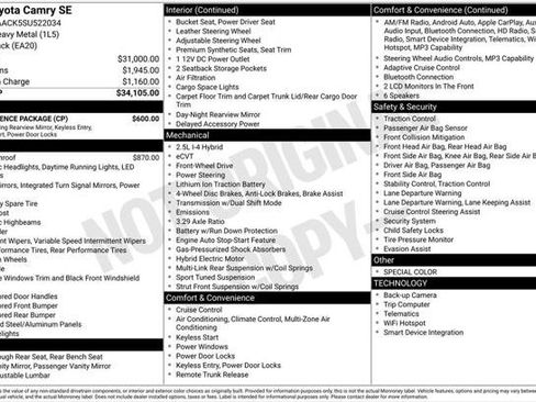 Certified 2025 Toyota Camry SE w/ Convenience Package FWD image 7