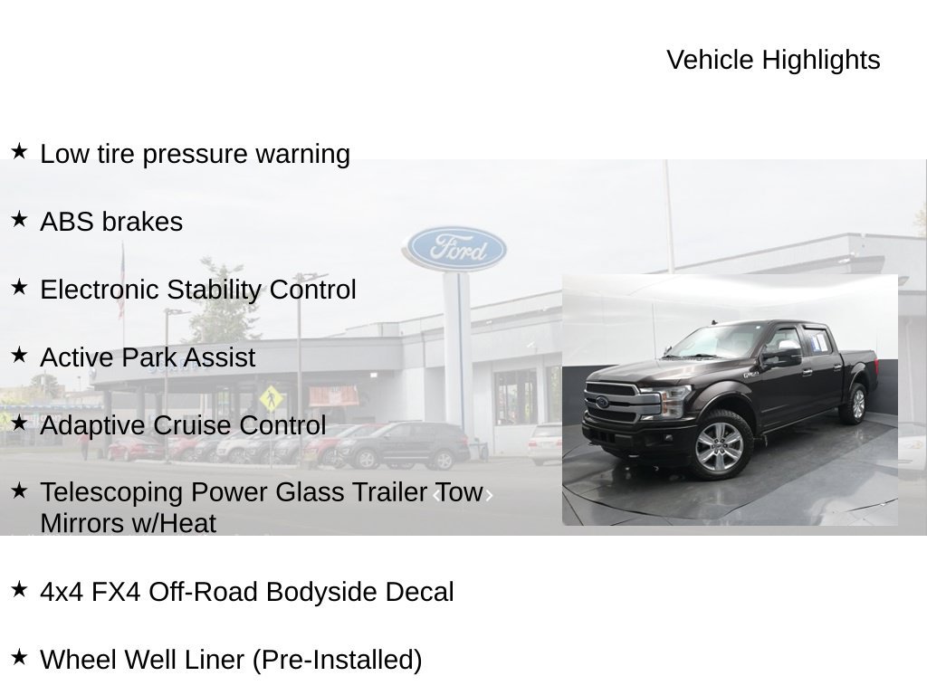 Used 2018 Ford F150 Platinum w/ Technology Package AWD/4WD image 27