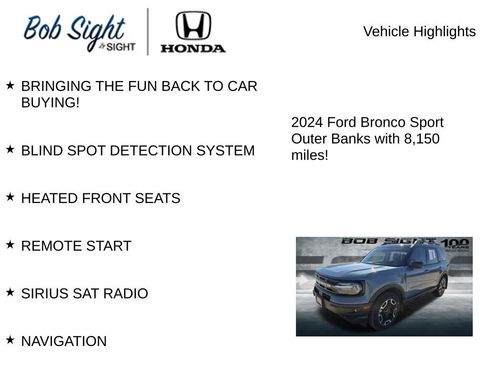 Used 2024 Ford Bronco Sport Outer Banks w/ Tech Package image 3
