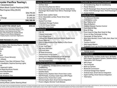 Used 2019 Chrysler Pacifica Touring-L w/ Advanced Safetytec Group image 38