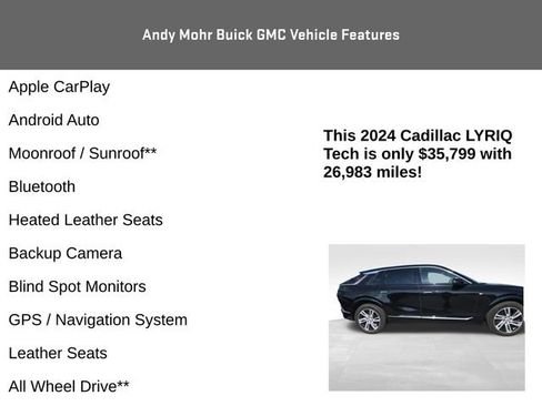 Used 2024 Cadillac Lyriq Tech w/ LPO, Floor Liner Package AWD/4WD image 4