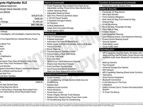 Used 2026 Toyota Highlander XLE AWD/4WD image 6
