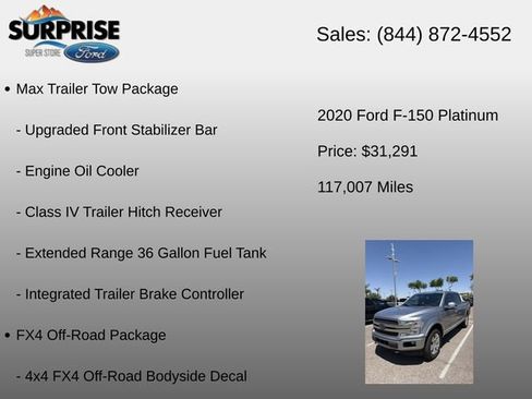 Used 2020 Ford F150 Platinum w/ Equipment Group 701A Luxury AWD/4WD image 6