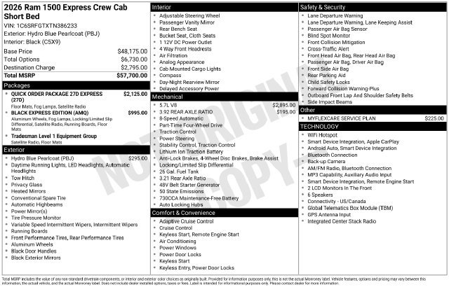 Used 2026 RAM 1500 Express AWD/4WD image 35