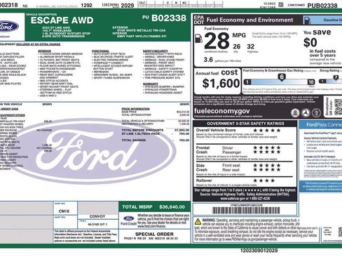 Used 2023 Ford Escape ST-Line w/ Tech Pack #1 AWD/4WD image 35