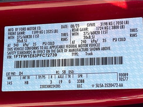Used 2023 Ford F150 Lariat w/ Equipment Group 502A High AWD/4WD image 33