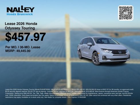 New 2026 Honda Odyssey Touring image 3
