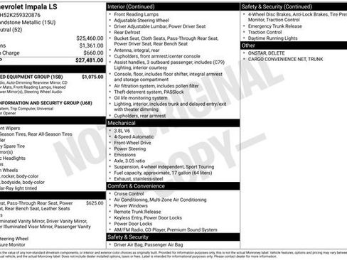Used 2005 Chevrolet Impala LS w/ Preferred Equipment Group FWD image 4