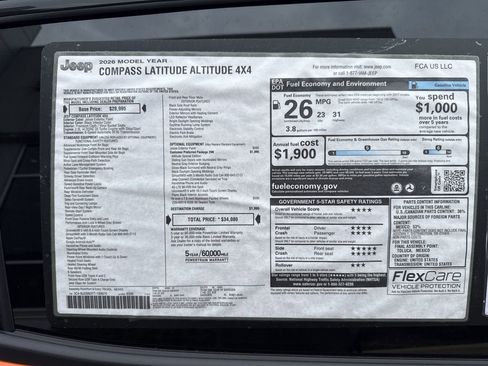 New 2026 Jeep Compass Latitude image 43