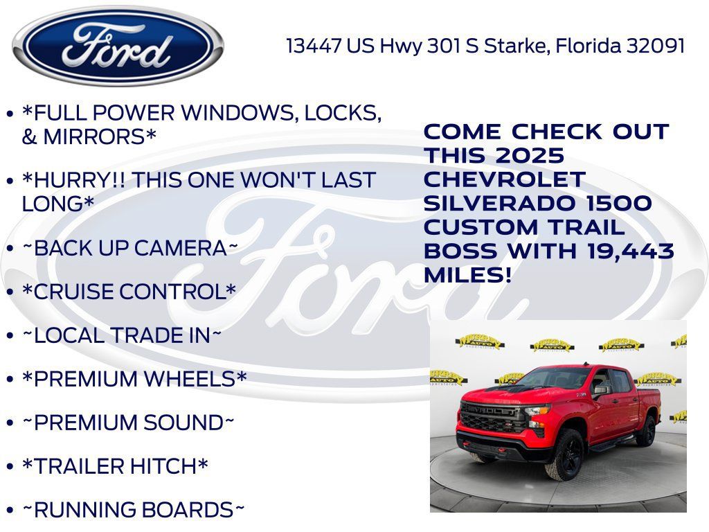 Used 2025 Chevrolet Silverado 1500 Custom Trail Boss AWD/4WD image 10