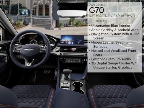 New 2026 Genesis G70 3.3T Prestige image 18