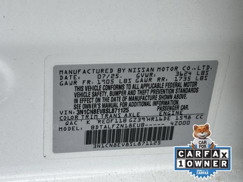 Certified 2025 Nissan Versa SV w/ Trunk Package FWD image 34