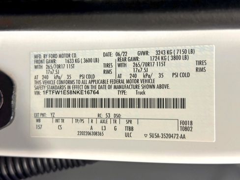 Used 2022 Ford F150 XL w/ FX4 Off-Road Package image 51