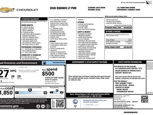 Used 2026 Chevrolet Equinox LT FWD image 6