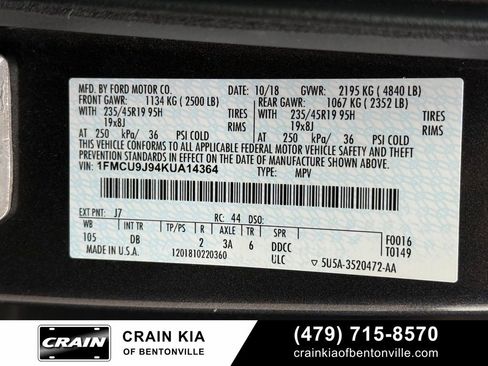 Used 2019 Ford Escape Titanium AWD/4WD image 35