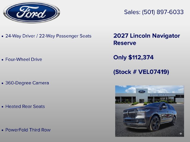 New 2027 Lincoln Navigator Reserve w/ Jet Appearance Package AWD/4WD image 12