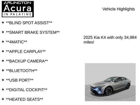 Used 2025 Kia K4 GT-Line w/ GT-Line Sunroof Package FWD image 7
