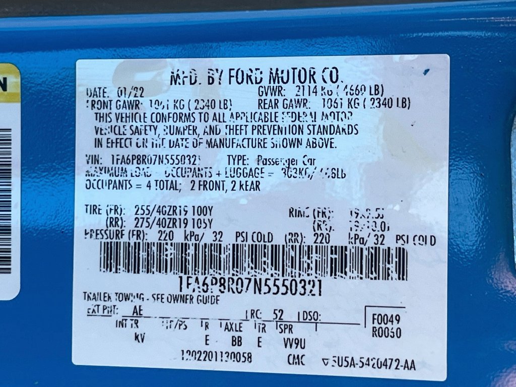 Used 2022 Ford Mustang Mach 1 w/ Equipment Group 700A RWD image 30