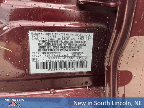 New 2025 Nissan Sentra SV w/ All-Weather Package image 12