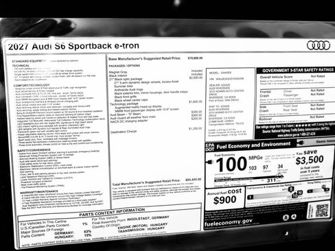 New 2027 Audi S6 e-tron Premium Plus AWD/4WD image 28