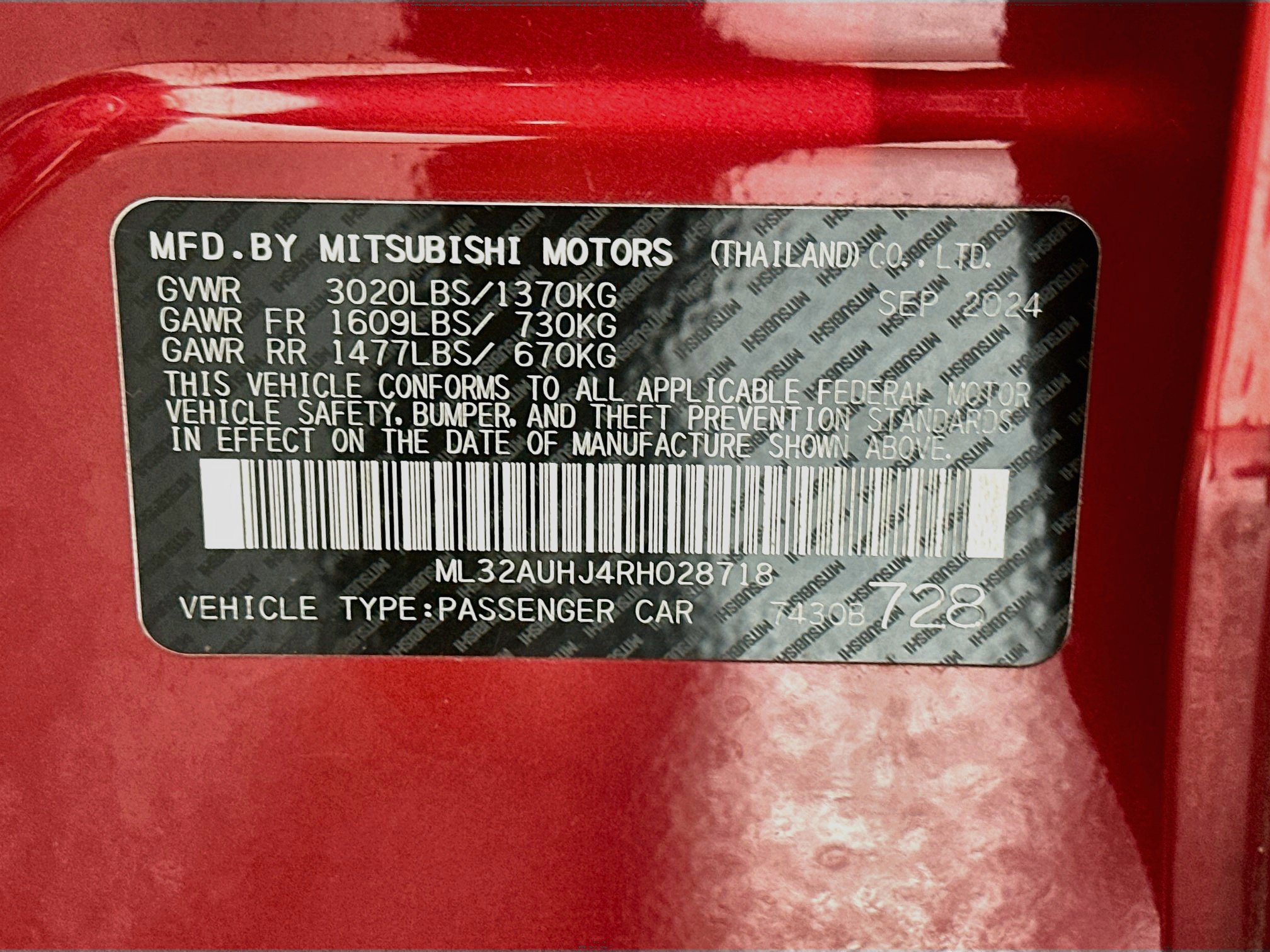 Used 2024 Mitsubishi Mirage ES FWD image 12