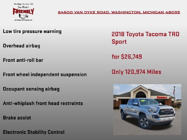 Used 2018 Toyota Tacoma TRD Sport w/ Technology Package AWD/4WD image 15