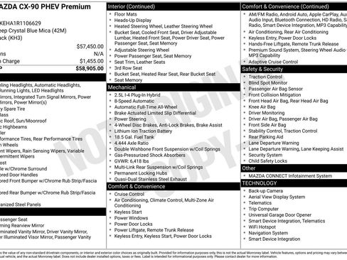 Certified 2024 MAZDA CX-90 Plug-In Hybrid w/ Premium Plus AWD/4WD image 26