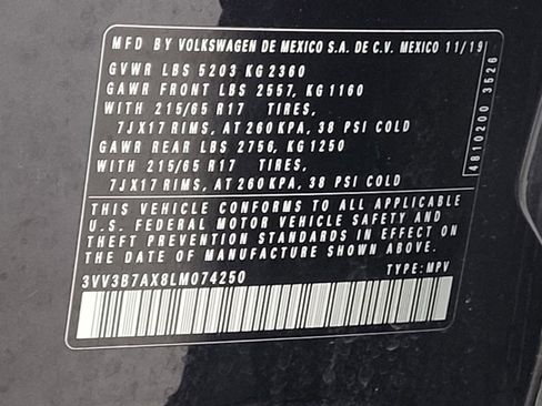 Used 2020 Volkswagen Tiguan SE w/ Panoramic Sunroof Package image 33