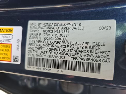 Used 2023 Honda Accord EX image 33