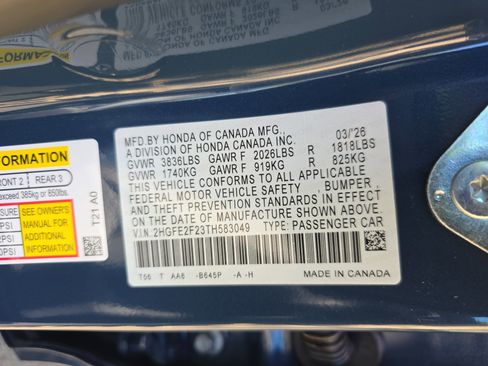 New 2026 Honda Civic LX image 33