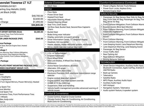 Used 2025 Chevrolet Traverse LT w/ Midnight/Sport Edition FWD image 9