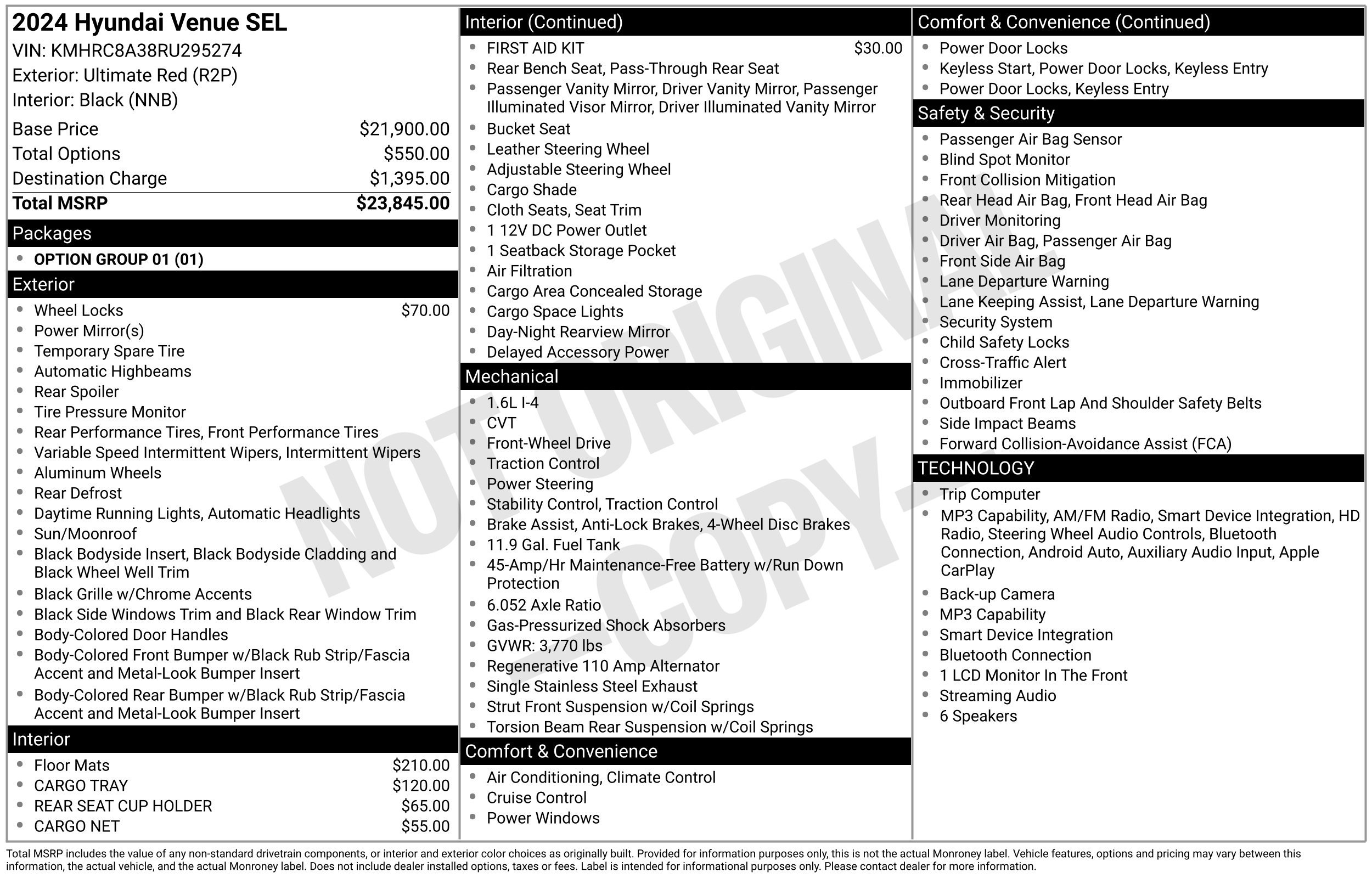 Certified 2024 Hyundai Venue SEL FWD image 3