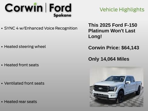 Certified 2025 Ford F150 Platinum AWD/4WD image 13