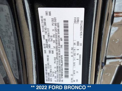Used 2022 Ford Bronco 2-Door AWD/4WD image 24