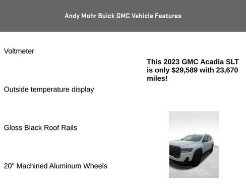 Used 2023 GMC Acadia SLT w/ Elevation Edition image 11